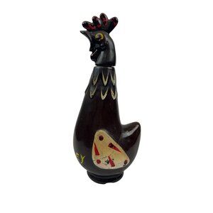 Vintage Sonsco Ceramic Rooster Whiskey Decanter Japan Barware